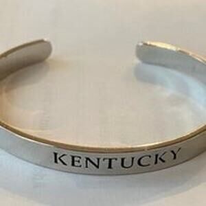Kentucky Stamped Cuff Band Bracelet